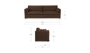 Shea Sofa Dark Brown