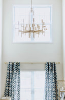 Aged Brass Bari Chandelier 30" by Hudson Valley, view 6