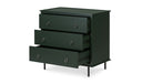 Reagan 3 Drawer Nightstand Deep Green