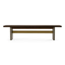 June - Modern Dark Grey Concrete & Walnut Dining Bench