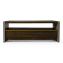 June - Modern Dark Grey Concrete & Walnut Coffee Table