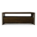 June - Modern Dark Grey Concrete & Walnut Dining Bench