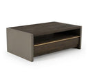 June - Modern Dark Grey & Walnut Dining Table