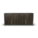 June - Modern Dark Grey & Walnut Dining Table