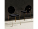 Justine Modern Black & Green Velvet Dining Chair
