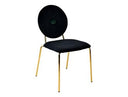 Justine Modern Black & Green Velvet Dining Chair