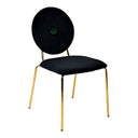 Justine Modern Black & Green Velvet Dining Chair