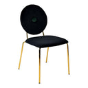 Justine Modern Black & Green Velvet Dining Chair