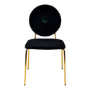 Justine Modern Black & Green Velvet Dining Chair