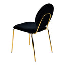 Justine Modern Black & Green Velvet Dining Chair