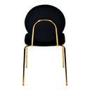 Justine Modern Black & Green Velvet Dining Chair