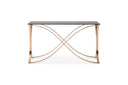 Reklaw Modern Smoked Glass & Rosegold Console Table
