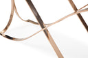 Reklaw Modern Smoked Glass & Rosegold Console Table