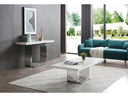 Hawkins Modern Glass & Stainless Steel Console Table