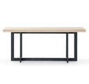 T8963 - Natural Oak + Black Metal Dining Table