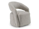 Kadoka - Modern Light Grey Fabric Dining Chair w/ Castor Wheels