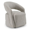 Kadoka - Modern Light Grey Fabric Dining Chair w/ Castor Wheels