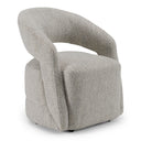 Kadoka - Modern Light Grey Fabric Dining Chair w/ Castor Wheels