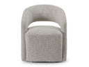 Kadoka - Modern Light Grey Fabric Dining Chair w/ Castor Wheels