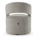 Kadoka - Modern Light Grey Fabric Dining Chair w/ Castor Wheels