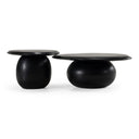Kalvin - Modern Black Concrete Nesting Coffee Table Set