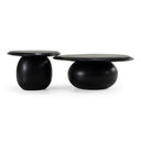 Kalvin - Modern Black Concrete Nesting Coffee Table Set