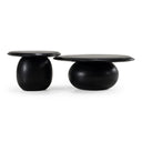 Kalvin - Modern Black Concrete Nesting Coffee Table Set