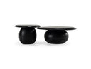 Kalvin - Modern Black Concrete Nesting Coffee Table Set
