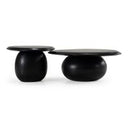 Kalvin - Modern Black Concrete Nesting Coffee Table Set