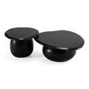 Kalvin - Modern Black Concrete Nesting Coffee Table Set