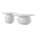 Kalvin - Modern Ivory Concrete Nesting Coffee Table Set