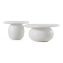 Kalvin - Modern Ivory Concrete Nesting Coffee Table Set