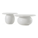 Kalvin - Modern Ivory Concrete Nesting Coffee Table Set