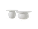 Kalvin - Modern Ivory Concrete Nesting Coffee Table Set