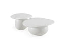 Kalvin - Modern Ivory Concrete Nesting Coffee Table Set