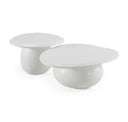 Kalvin - Modern Beige Fiberform Nesting Coffee Table Set
