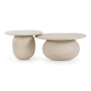 Kalvin - Modern Beige Fiberform Nesting Coffee Table Set