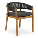 Kamari - Outdoor Grey Olefin Fabric + Teak Dining Chair (Set of 2)