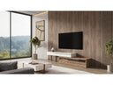 Karlstad - Modern White + Walnut TV Stand