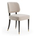 Kathy - Modern Beige Fabric + Oak Dining Chair (Set of 2)