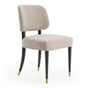 Kathy - Modern Beige Fabric + Oak Dining Chair (Set of 2)