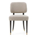 Kathy - Modern Beige Fabric + Oak Dining Chair (Set of 2)