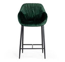 Katrina - Modern Green Fabric Bench
