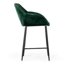 Katrina - Modern Green Fabric Bar Stool