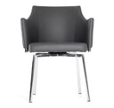 Paxton - Modern Round Glass & Stainless Steel Dining Table