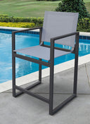 Kayak - Modern Dark Charcoal Outdoor Counter Stool