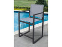 Kayak - Modern Dark Charcoal Outdoor Counter Stool