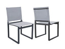 Kayak - Modern Outdoor Dark Charcoal Dining Chair (Set of 2)