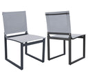Kayak - Modern Outdoor Dark Charcoal Dining Chair (Set of 2)