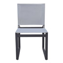 Kayak - Modern Outdoor Dark Charcoal Dining Chair (Set of 2)